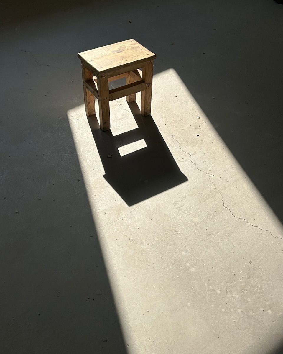 Square Ash Dressing Stool